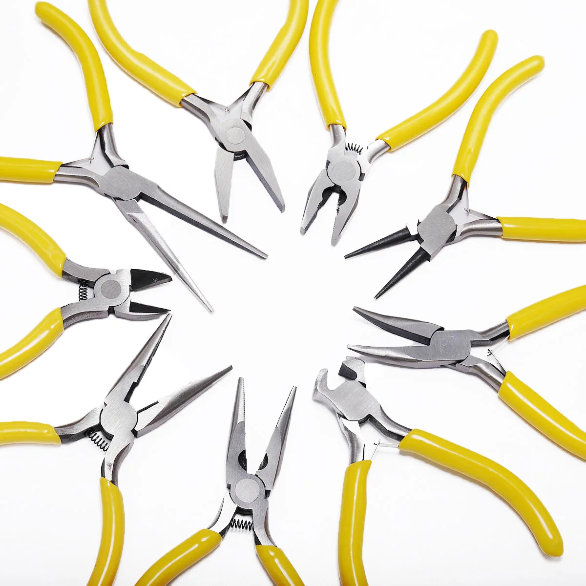 Mini Pliers DIY Small Jewelry Tools 5 Inches Diagonal Pliers Round Bent Needle Nose Cutter Handcraft Beading Hand Job