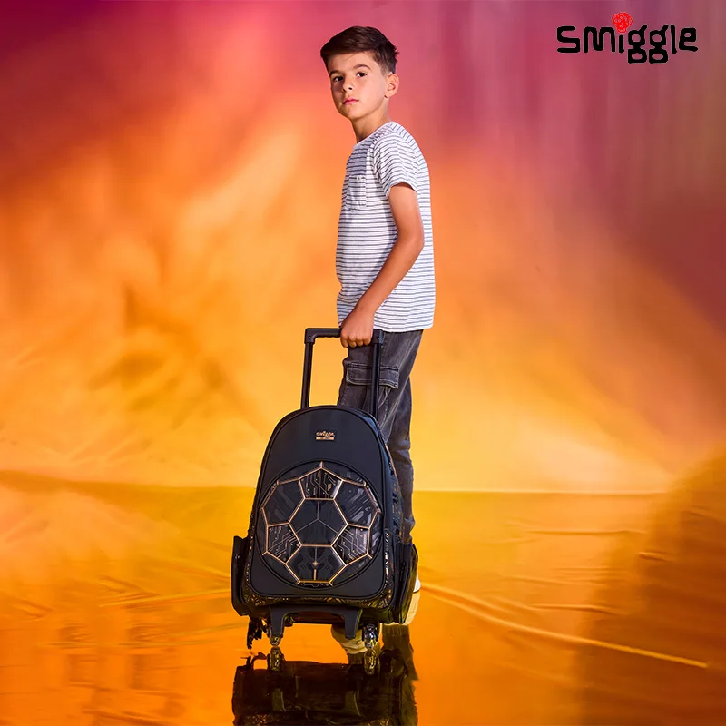 

Australian smilgle trolley backpack strap, wheeled backpack for boys and girls with multiple patterns
