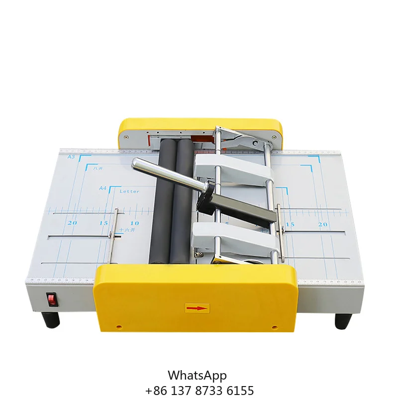 Table Top Paper Booklet Maker Machine Book Folding And Stapling Folding Paper Machine