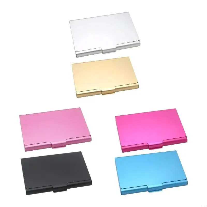 2Pcs Folding Metal Business Card Holders 93x53mm Portable Aluminum Name Card Case For Business Travel Corporate Event F19E