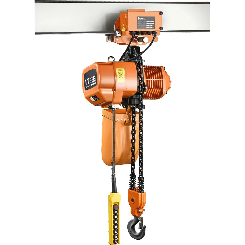 Factory Direct Sale Aluminum Alloy Double Chain Hook Suspension Fixed Electric Chain Hoist  0.5-50 Ton Capacity