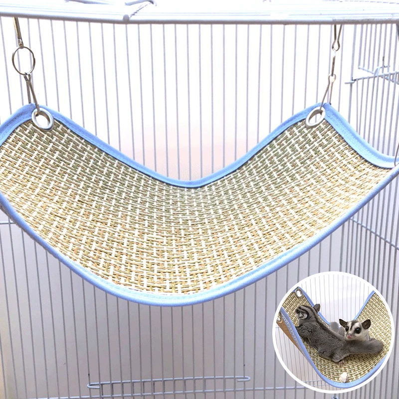 Pet Hammock For Rats Summer Cool Bed For Hamster House Nest Sleeping Bag Rodent Cage Hanging Tree Bed Guinea Pig Pet Supplies