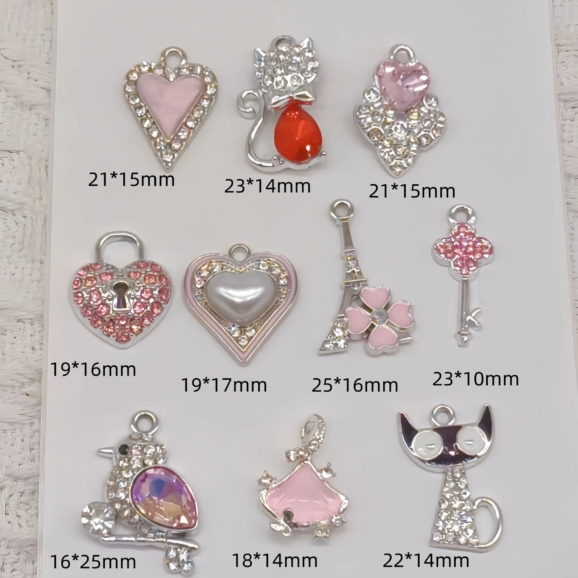 10pcs New Kitten Bear Bird Charms Pendants for Making DIY Handmade Findings Accessories Necklace Jewelry
