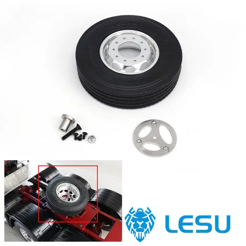 

LESU 1/14 Spare Tire With Installation Base For Tamiyaya RC Tractor Truck Model Remote Control Toys Spare Parts TH08017