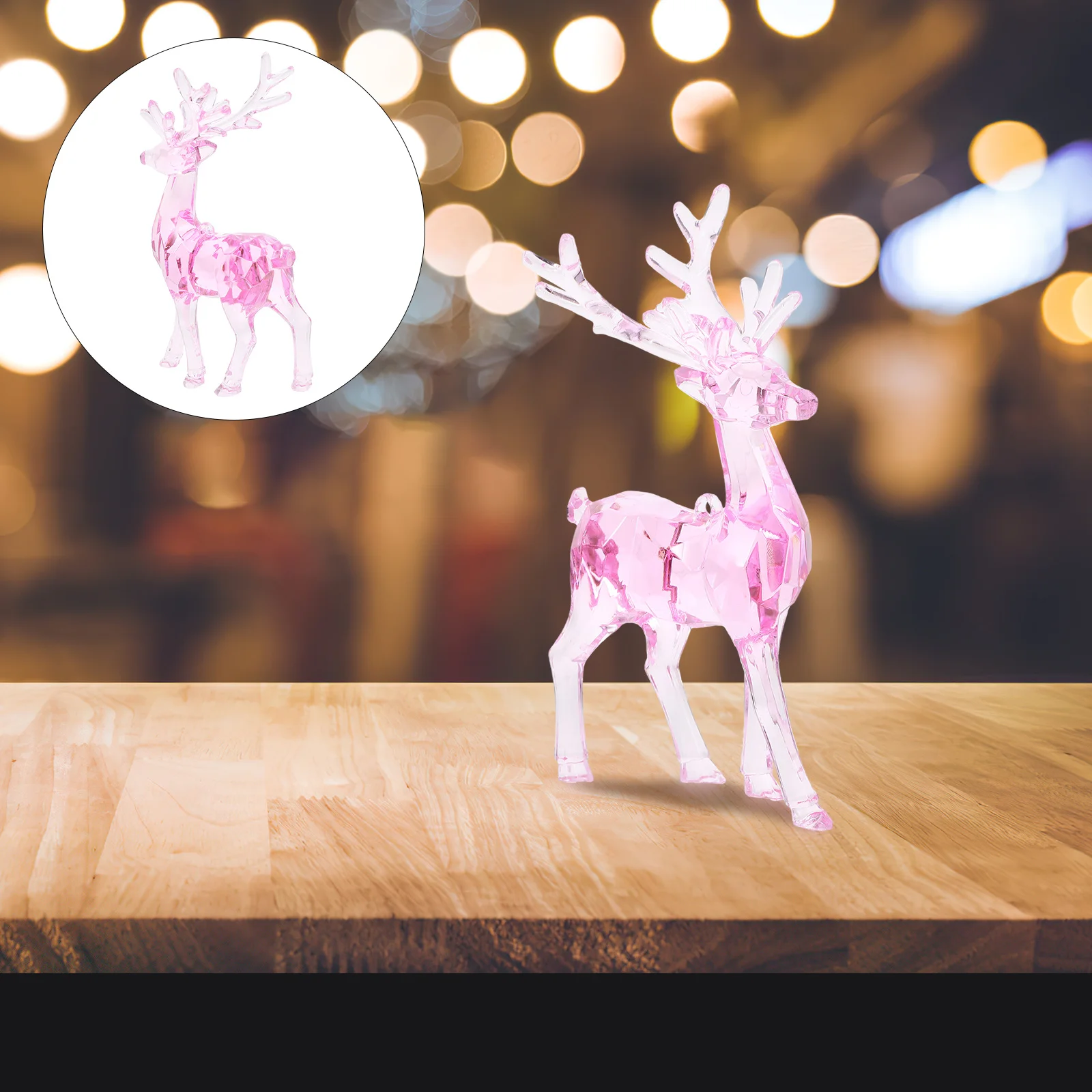 

2Pcs Xmas Tree Hanging Elk Ornaments Acrylic Christmas Decorations Clear Elk Pendant Holiday Party Supplies Christmas Ornament