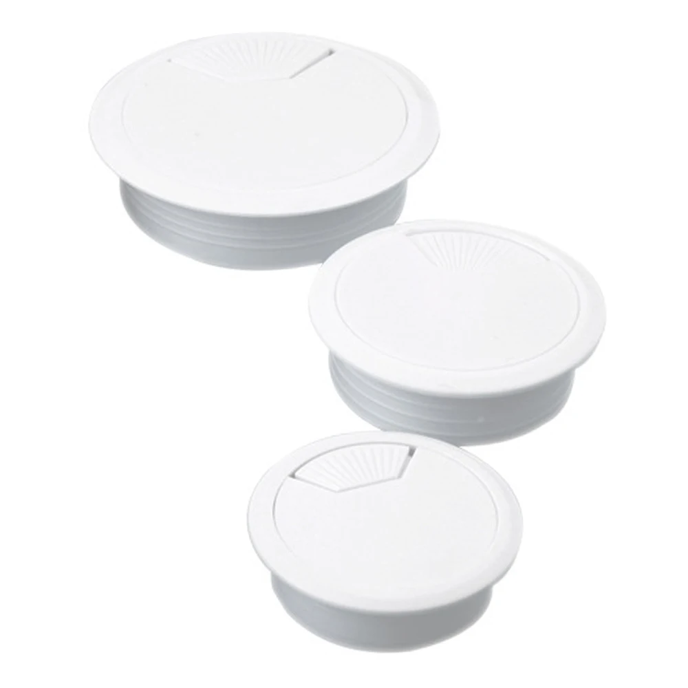 1pc ABS Plastic Round Wire Hole Cover Computer Desk Wire Hole CoverHome Furniture Hardware for Wire Organizing