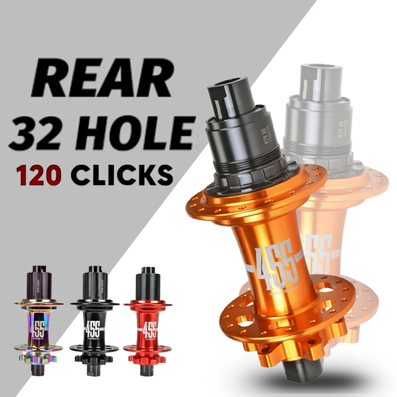 

Koozer 455 Rear Boost Hub 32-hole 120 Click 6 Pawls 3teeth 12x148 141mm QR 12v Micro Spline HG XD for Mtb Mountain Bike