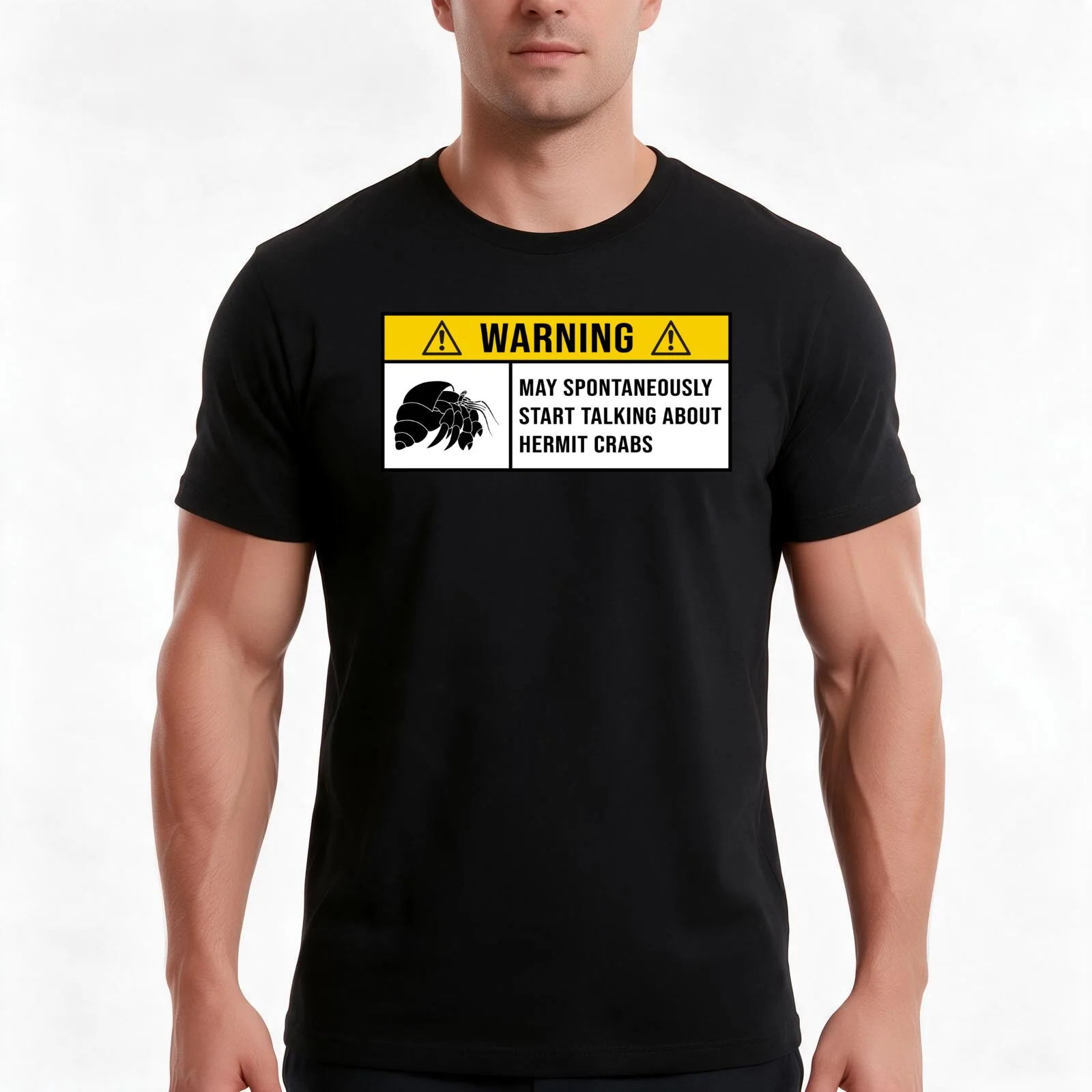 Hermit crabs Warning Spontaneously Start Talking About Hermit crabs T-Shirt Summer Casual Cotton Tee Vintage Graphic Print