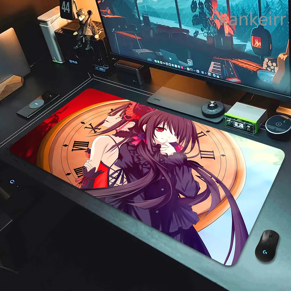 Date A Live Mouse Pad Xxl Anime Girl Kurumi Tokisaki Deskmat Keyboard Carpet Computer Gaming Accessories Anti-slip Expansion Mat