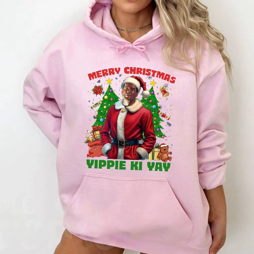 Merry Christmas Die Hard Movie Christmas Leisure Oversized Hoodies Leisure Oversized Hoody Cotton Sweatshirt Men Women's Tops