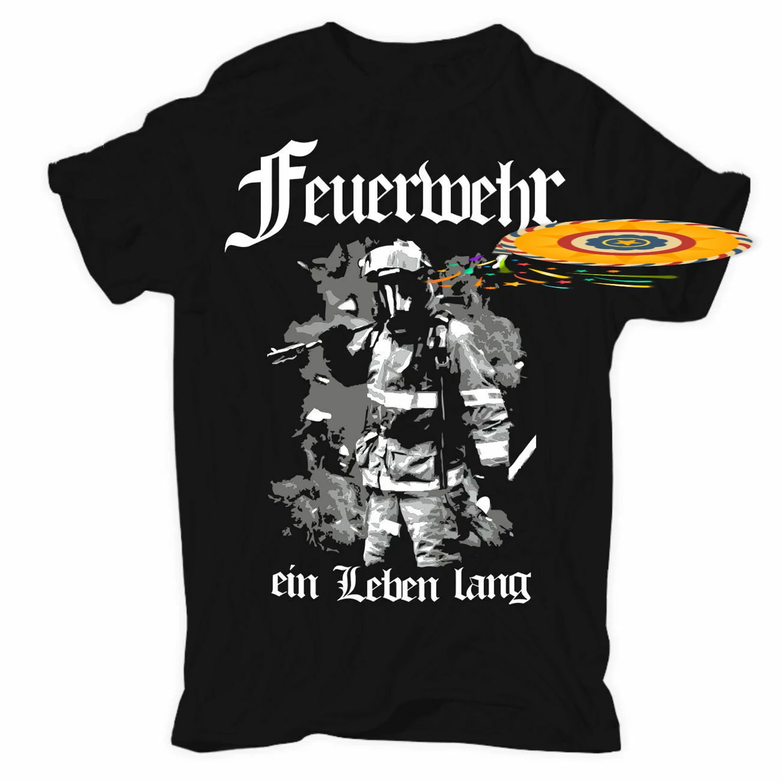 Feuerwehr Ein Leben Lang Freiwillige Berufsfeuerwehr Feuerwehrmann Breathable Top, Loose Casual Mens T-shirt S-3XL