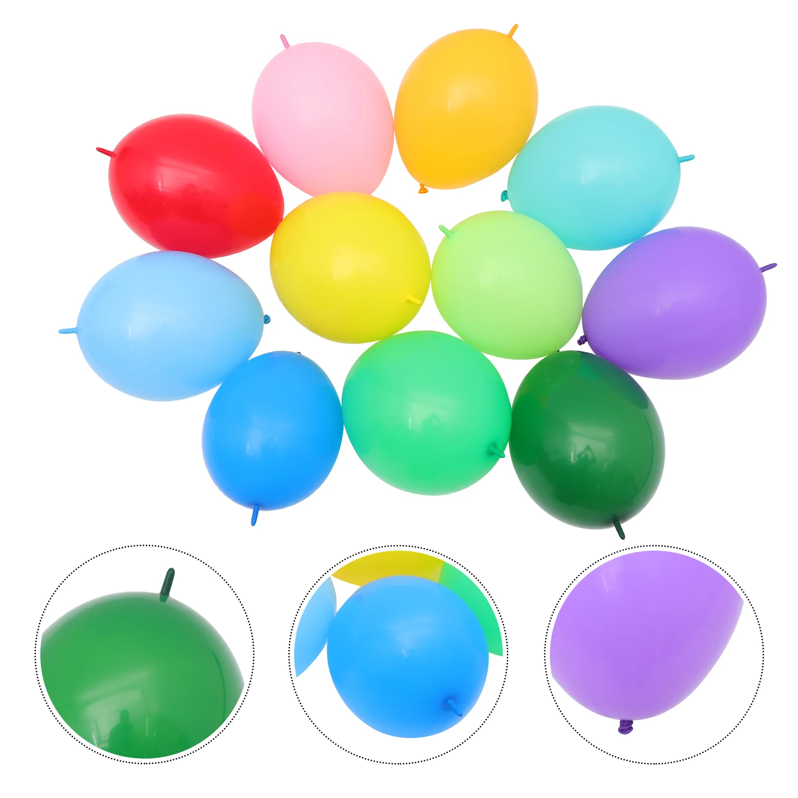 100 Pcs Arch Tail Balloon Wedding Decor Round Link Balloons Emulsion Decorative Party Supplies