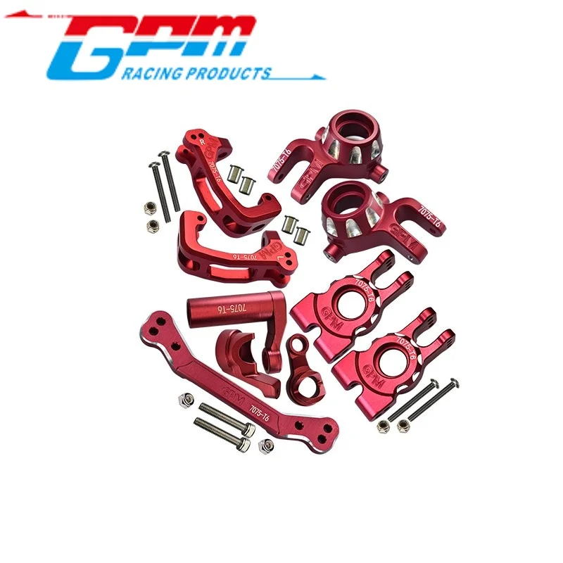 

GPM SLE19212248 ALUMINUM 7075-T6 FRONT C HUBS + FRONT + REAR KNUCKLE ARMS + STEERING ASSEMBLY+STEERING PLATE COMBO SE RC Upgrade