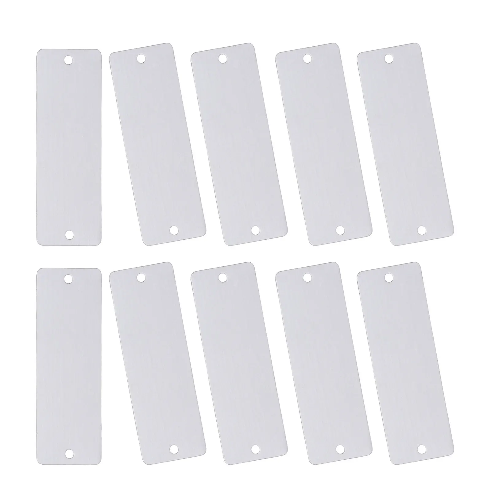 

10 шт. 70x25 мм заготовки для штамповки из нержавеющей стали, прямоугольные штамповочные бирки для изготовления ювелирных изделий, с предварительно просверленным отверстием, гладкие края