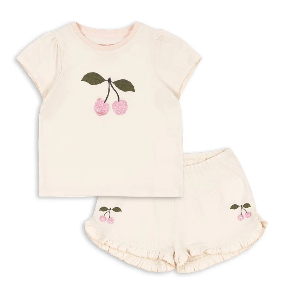 Zomer 2026 KS Baby meisjes cartoon T-shirts + shorts 2-delige sets kinderkleding katoen baby jongens sport polos huispakken linnen pakjes