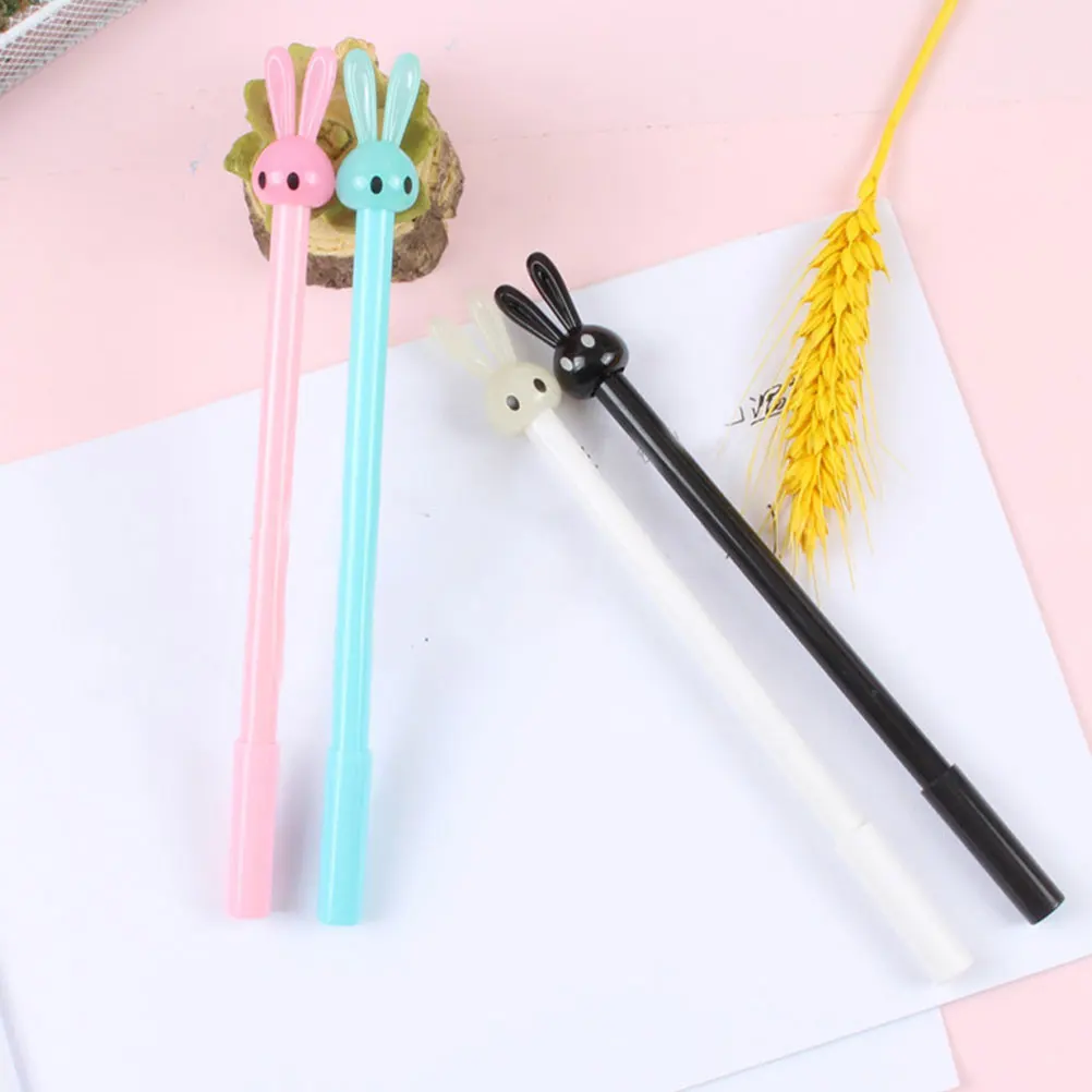 

36pcs Rabbit Water Pen Gel Ink Pens Bunny Design Smooth Writing Bulk Cartoon Pens Student Office Use Fine Tip Gel