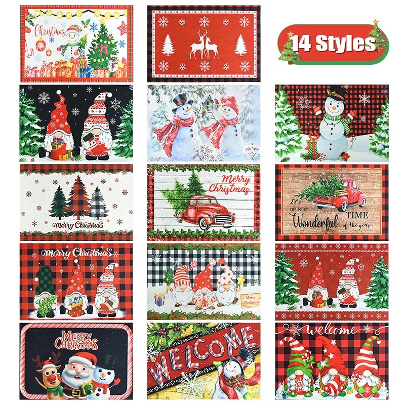 

Christmas Decoration Floor Mat Entrance Door Bedroom Bath Toilet Anti Slip Carpet Merry Christmas Doormat Happy New Year Navidad