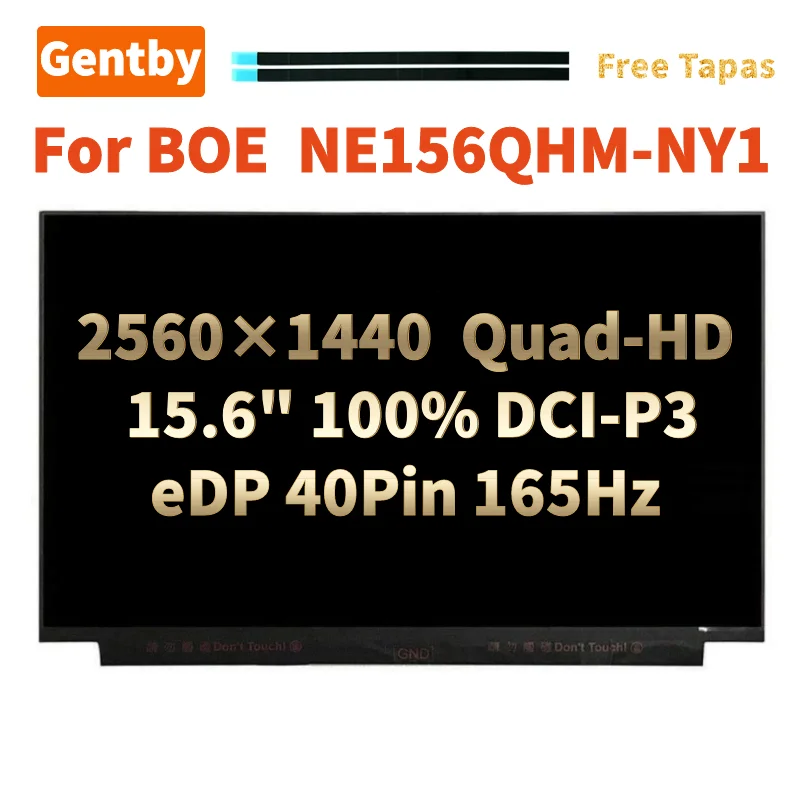 Original NE156QHM NY1 NY2 V8.0 15.6 Inch Matte LCD Display Screen For Gaming Screen 165Hz QHD 2560X1440 eDP 40 Pins