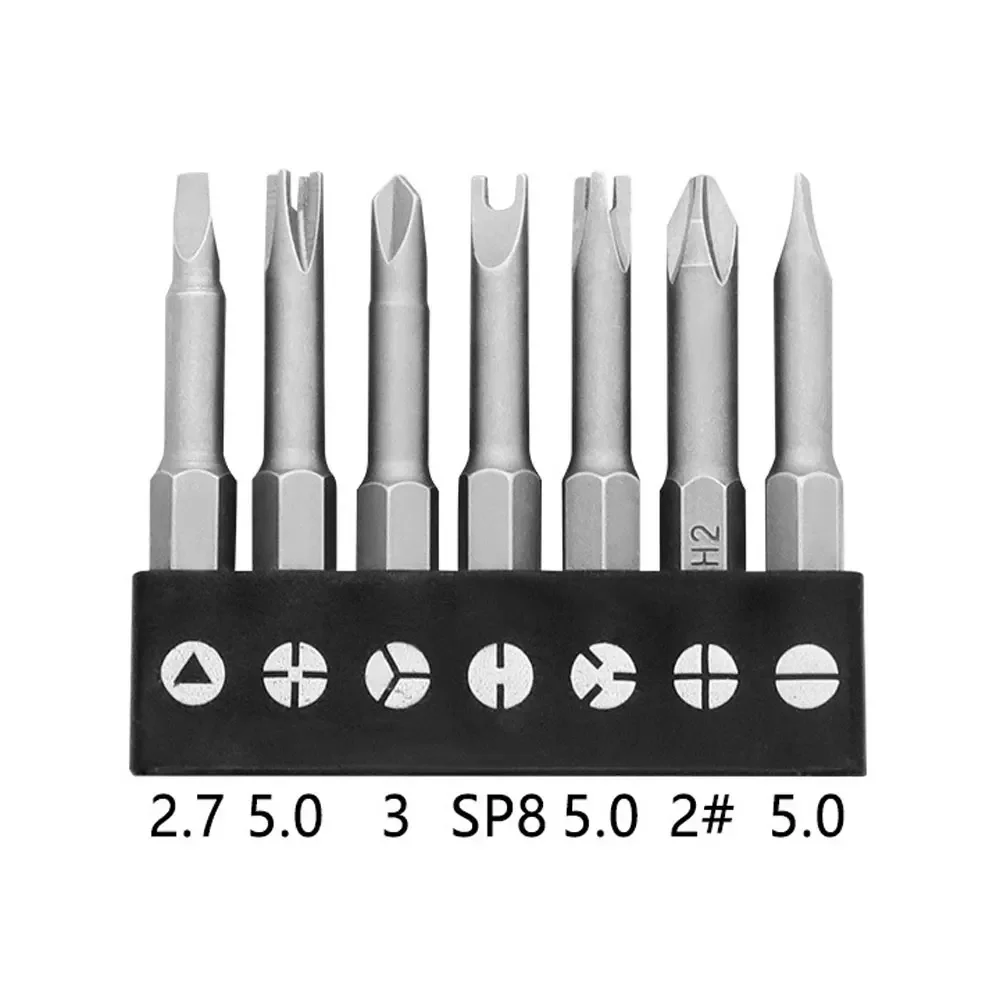 Binoax 4-13Pcs Special-shaped Screwdriver Set 50mm CRV U-shaped Y-Type Triangle Inner Cross Three Points Screwdriver Bit Tool