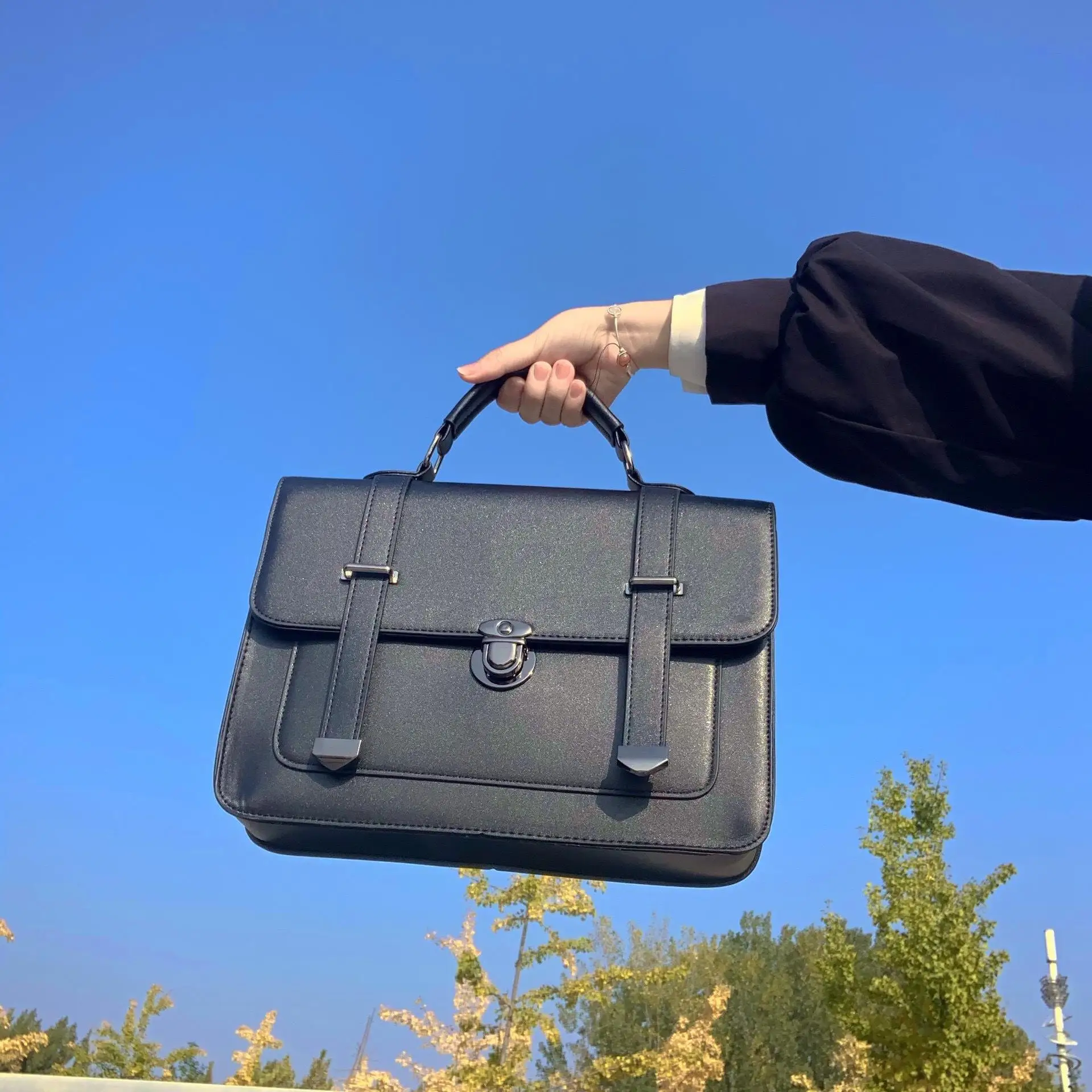 

Японская школьная сумка 20рай Sle JK, студенческая сумка с двойным ремнем, модная простая сумка через плечо для девочек и женщин