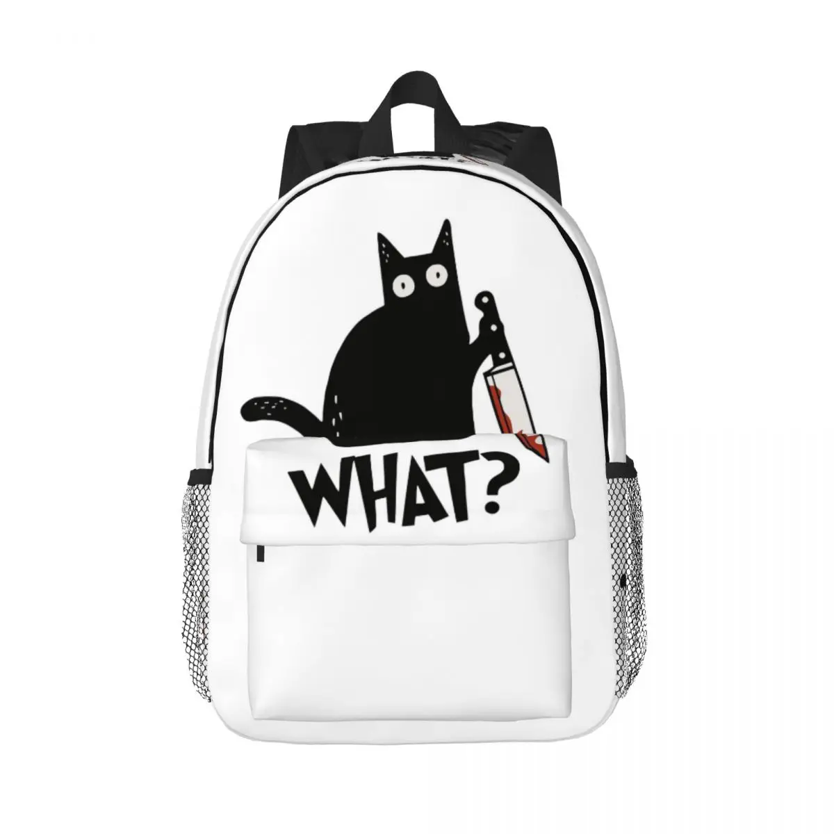 

Рюкзак Cat What Murderous Black Cat With Knife, Лидер продаж, рюкзак для мальчиков и девочек, сумка для книг, сумки на плечо для мужчин, женщин, детей, школьная сумка