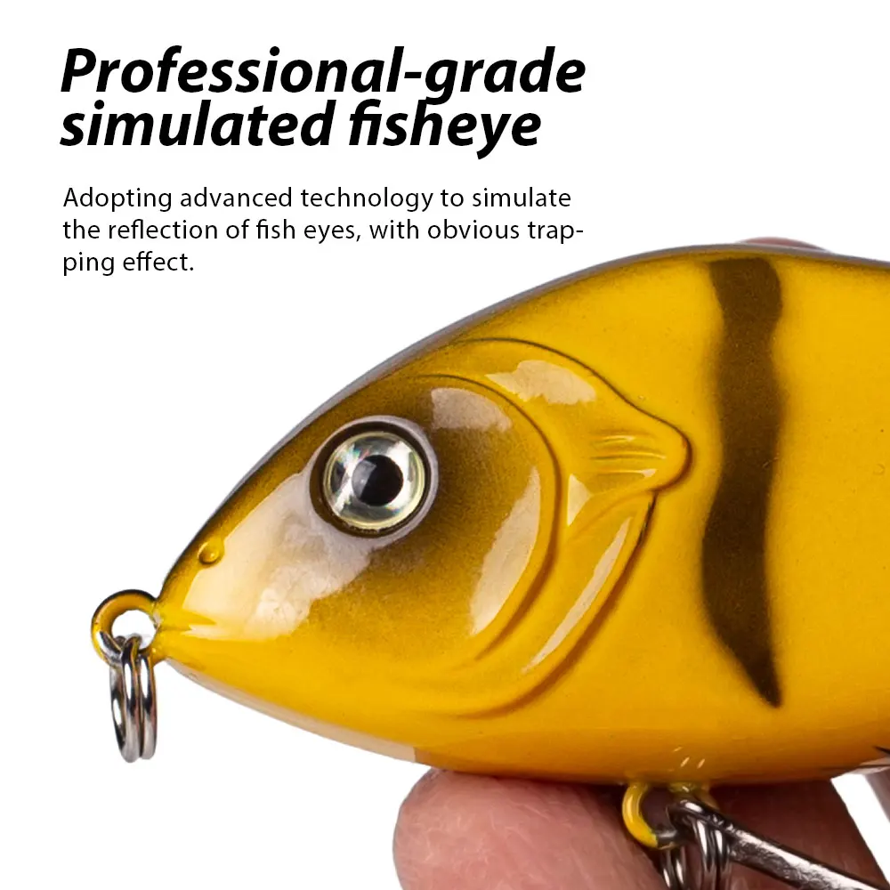 Hanlin 70mm/14.5g Fishing Lure Slow Sinking Slide Glide Jerkbait Wobblers Rattle Hard Artificial Baits Pike Musky Bass Tackle