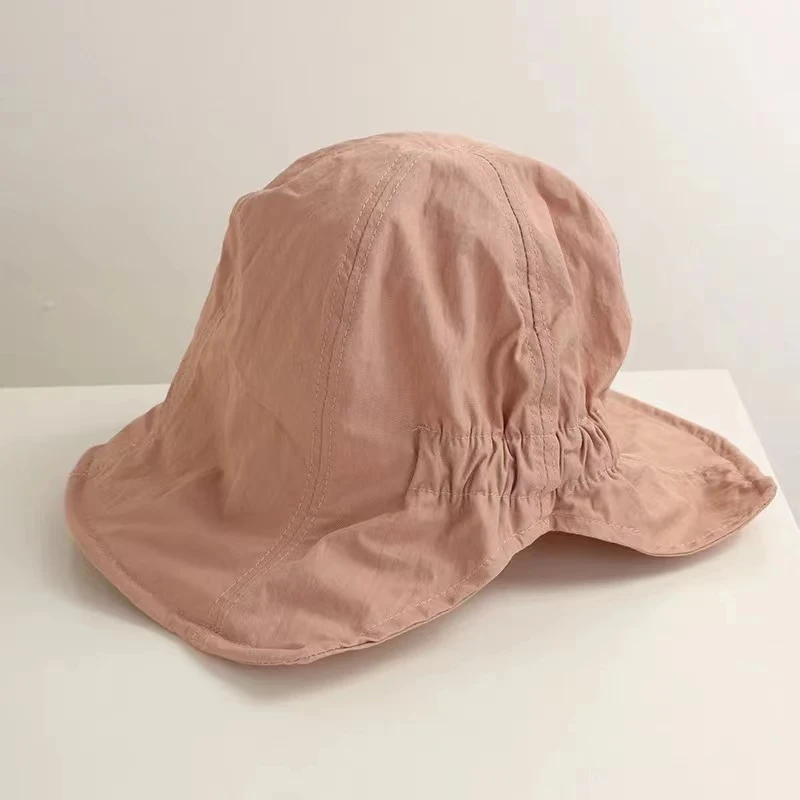 Sombreros de Sol de ala ancha para hombres y mujeres, sombrero de cubo plegable con arrugas, visera de secado rápido para playa y verano, gorras de