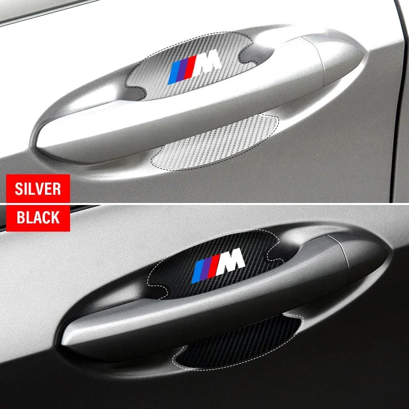 4pcs Car Door Handle Sticker Carbon Fiber Scratches Resistan For BMW 320i 325i 320Li 325Li 330Li X7 X3 X4 X5 X6 E39 E60 E61 F10