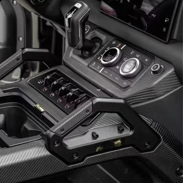 Nowe Akcesoria do Wnętrza Samochodu z ABS i Imitacji Włókna Węglowego do Defender 90 110 130