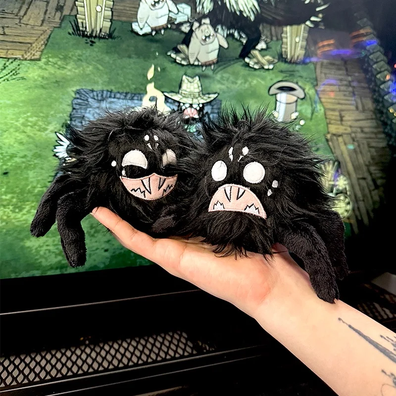 Novo não starve glommer aranha preta gaming periférico bonito pingente de pelúcia crianças decoração presentes aniversário para fãs brinquedo