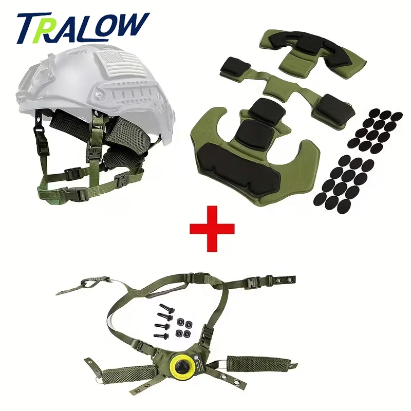 

TRALOW Wendy FAST MICH Helmet Chin Strap Suspension System Adjustable Hunting Helmet Replacement Accessory For Cycling Outdoor