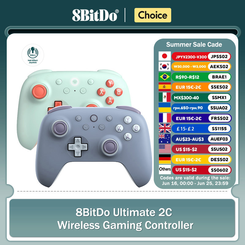 8BitDo Ultimate 2C Wireless Gaming Controller for PC, Windows 10, 11, Steam Deck, Raspberry Pi, Android Gamepad Accessories