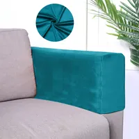 2pcs/set Silver fox velvet solid color elastic dustproof sofa armrest glove decoration
