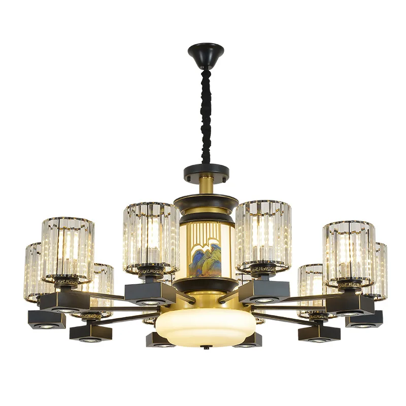 

New Chinese chandelier dining room crystal living room dining room box