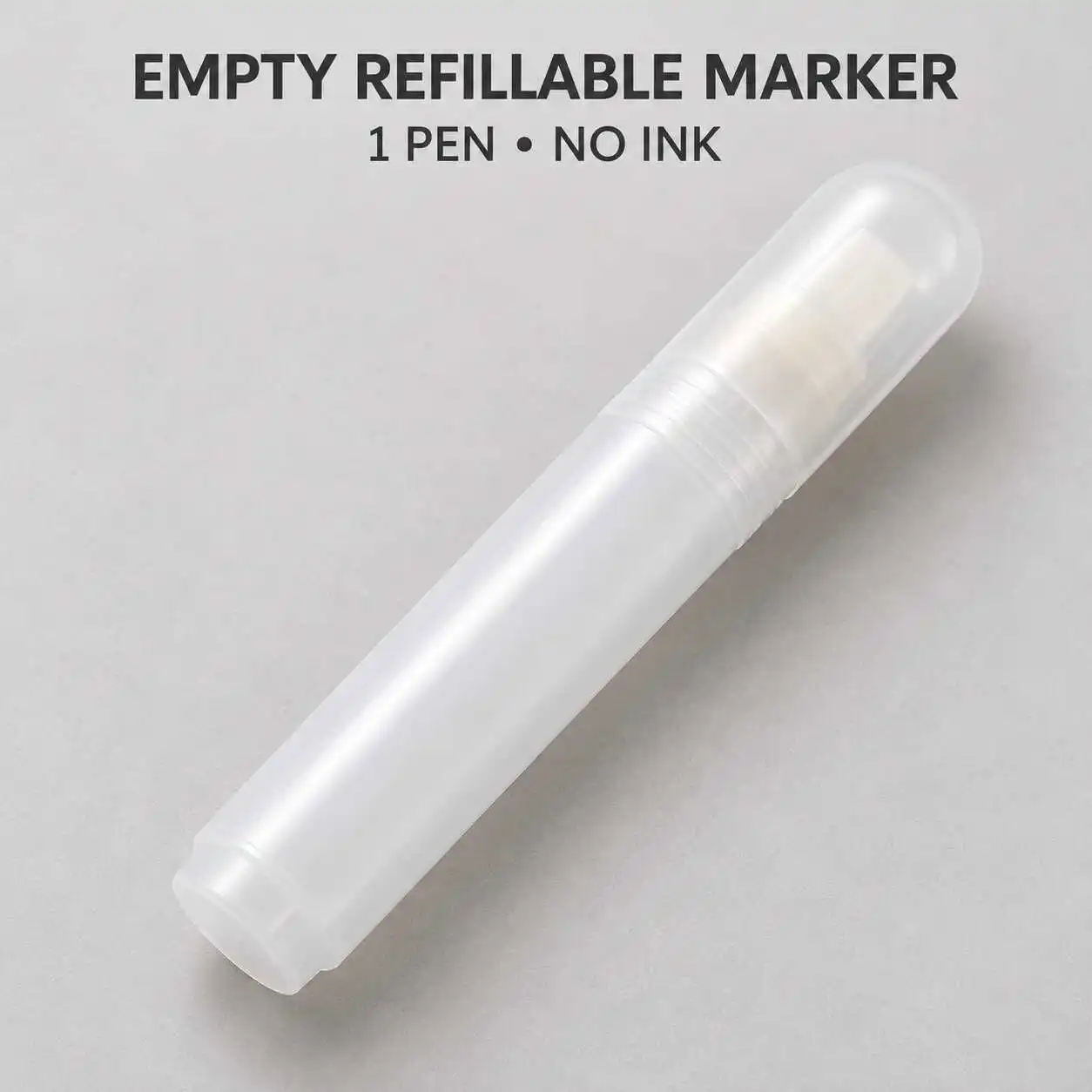 boligrafo-marcador-recargable-vacio-punta-plana-de-10-mm-cuerpo-translucido-ancho-tapa-redonda-pieza-Unica-sin-tinta