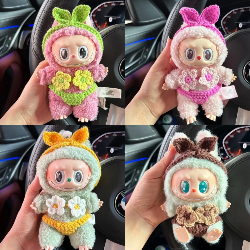 

Doll Clothes For Labubu Clothes 15/17cm Mini Plush Doll Flower-Shaped Bra Bikini Briefs Hair Band 3PCS/Pack Swimsuit Accessories