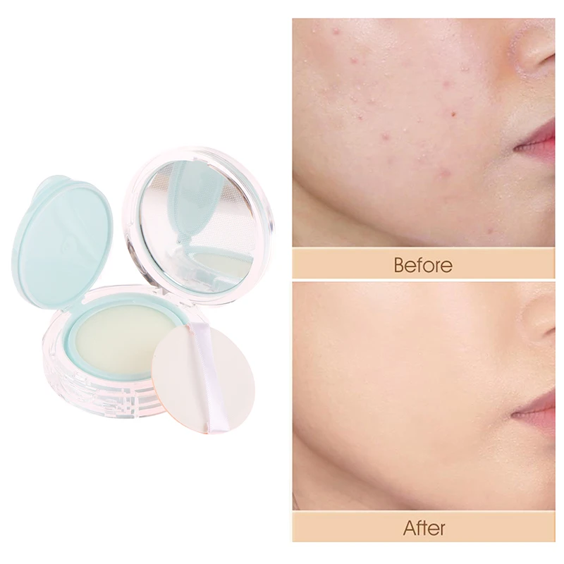 Caixa de sopro de almofada de ar vazia reutilizável portátil recipiente de maquiagem cosmética com espelho de esponja de pó para base de creme bb