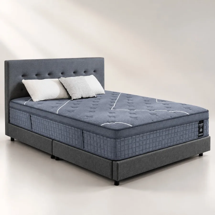 Twin Mattress 10 Inch for Guest Rooms, Gel-Infused Memory Foam, Charcoal Grey, Cooling Pressure-Relieving Support