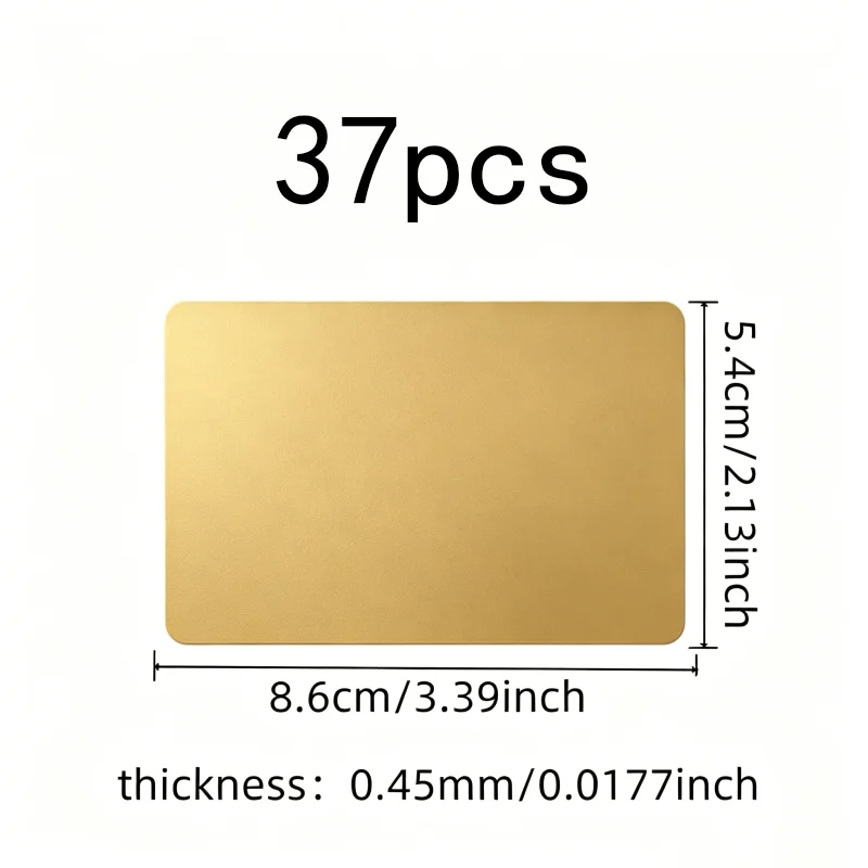 37 pcs 0.45mm Anodized Aluminum Tags, Sublimation Printing, Perfect for Laser Marking, Durable Scratch Resistant