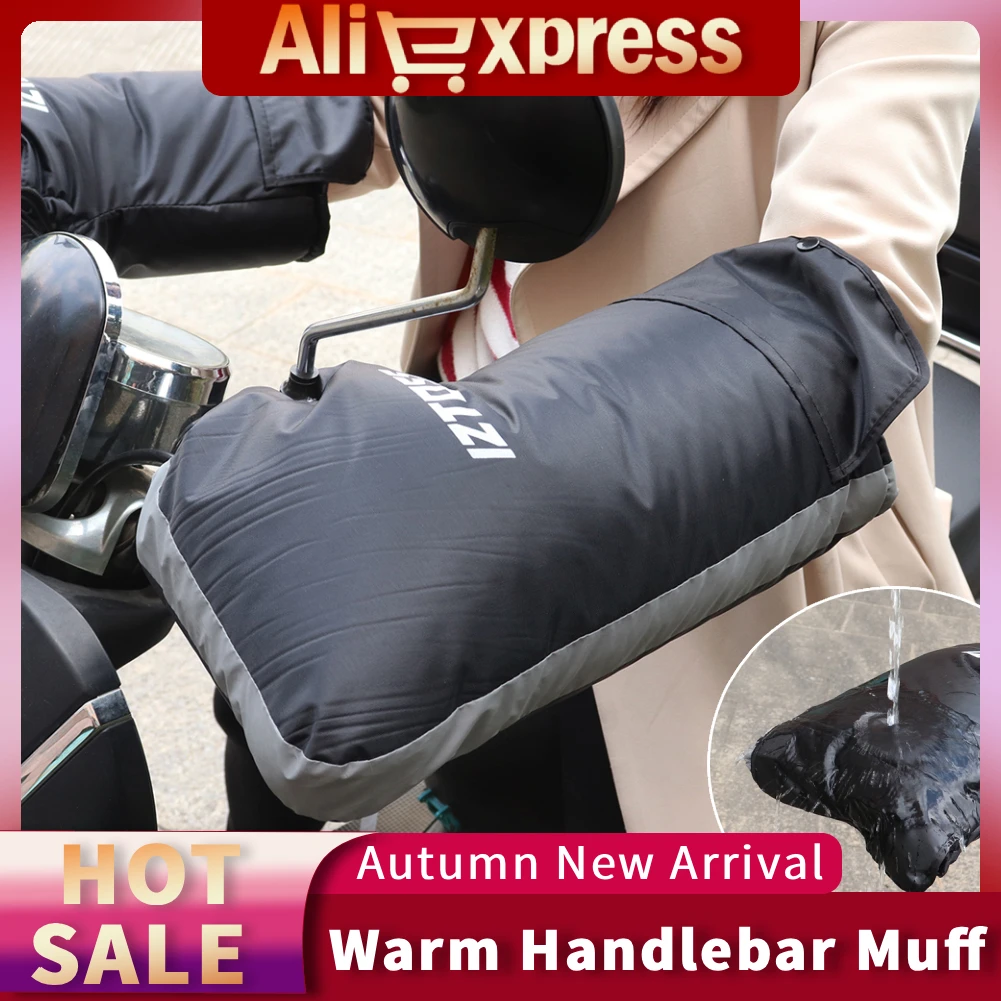 

1 пара мотоциклетных скутеров, теплая муфта на руль, толстая ручка, муфта, непромокаемые зимние мотоциклетные перчатки, аксессуары для мотоциклов