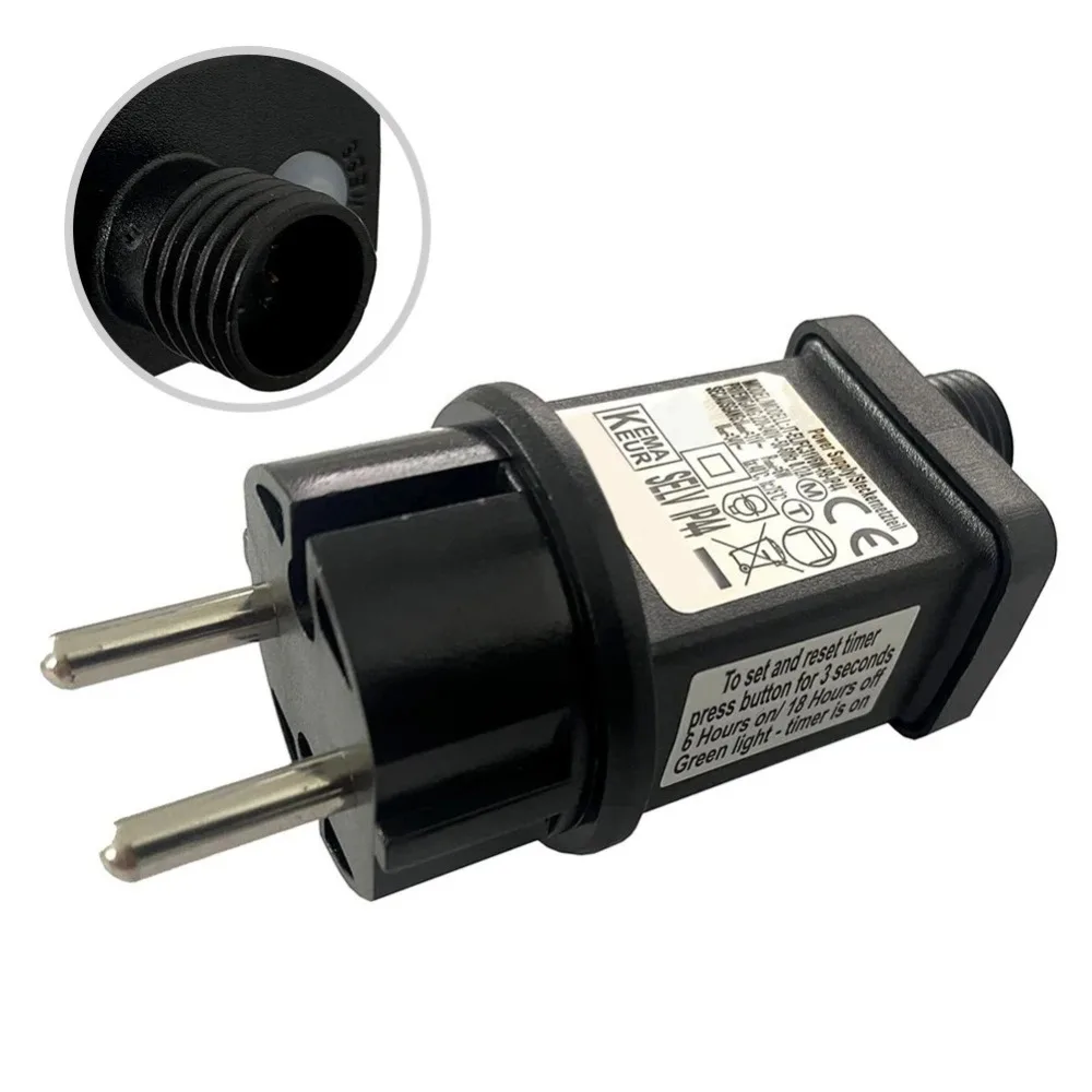 31V 6W Power Supply Adapter IP44 Black LED Transformer Replacement ABS EU Plug Fairy Lights Power Supply