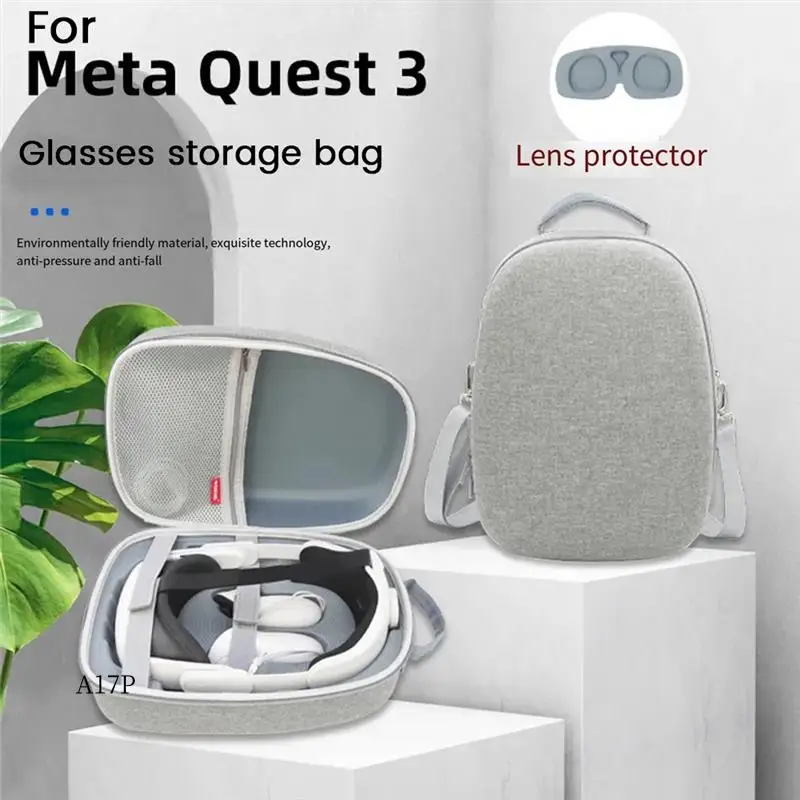 

AP-Storage Bag With Shoulder Strap For Meta Quest3 VR Headset Case For Meta Quest3 Storage Box VR Protection Shell Box B Durable