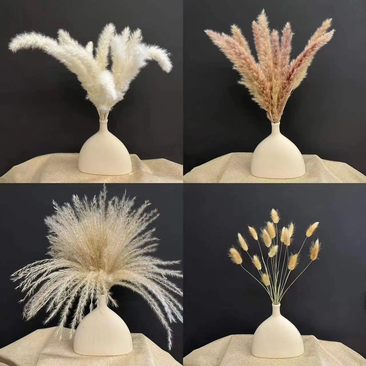 Dried Pampas Grass Decor,Rabbit Tail Grass Dry Flowers for Boho Home Decor Dried Flowers Bouquet for Wedding Floral Arrangements