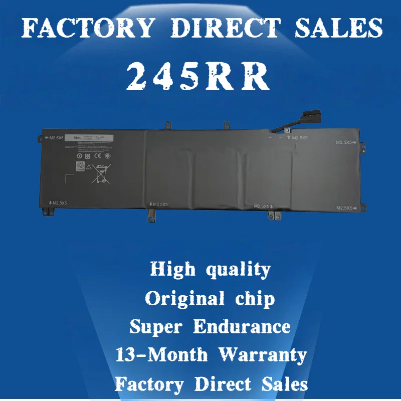 245RR for DELL XPS 15 9530 9535 Series For DELL Precision M3800 TOTRM H76MV 7D1WJ  Laptop Battery 13 months warranty