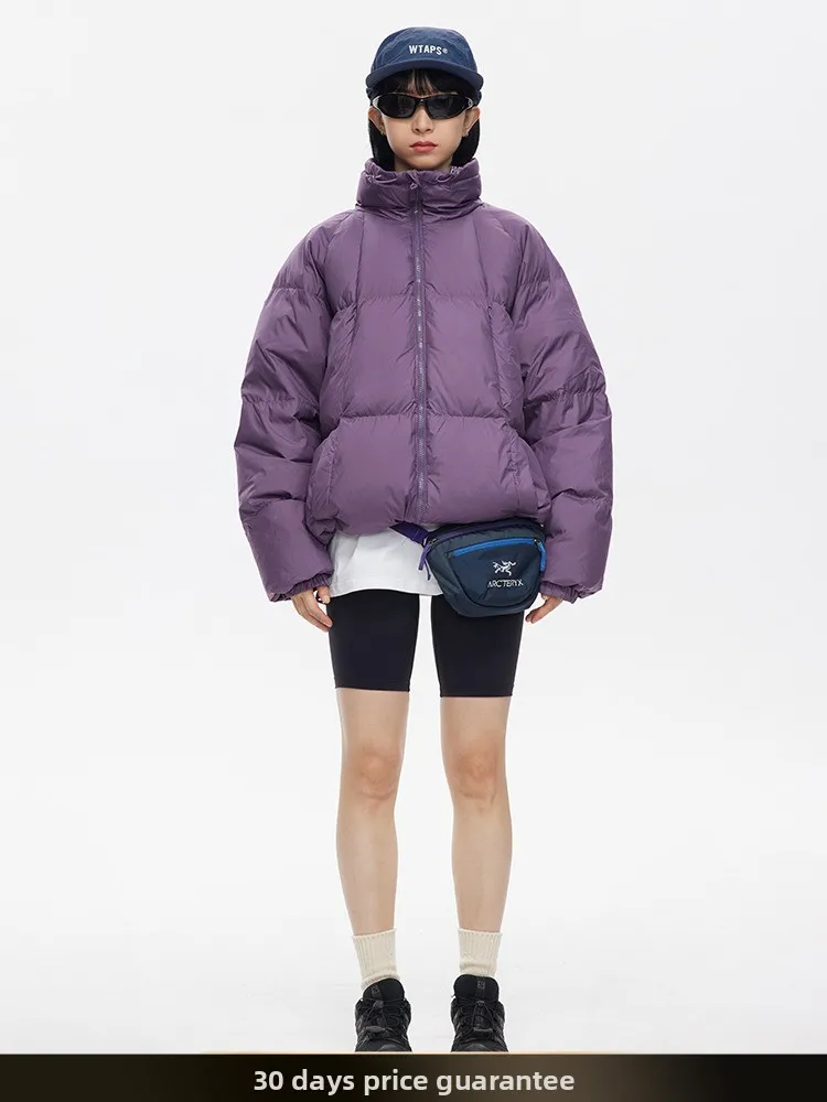 

NTED Зимняя новая мужская куртка в американском ретро-стиле 90-х годов, однотонная, с воротником-стойкой, из полиэфирного волокна, молодежная модная.