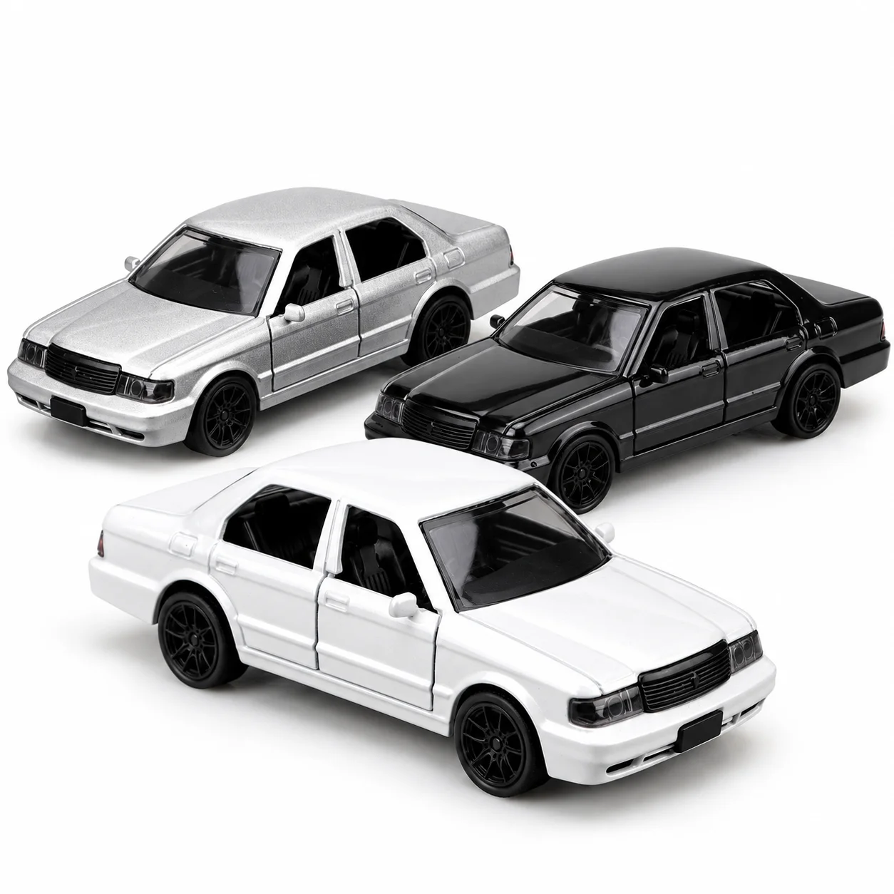 (Corrugated Box) 1/36 Scale, Alloy Vintage Classic Sedan Style Toy Car, Powerful Spring, Metal Casting, the Best Gift.