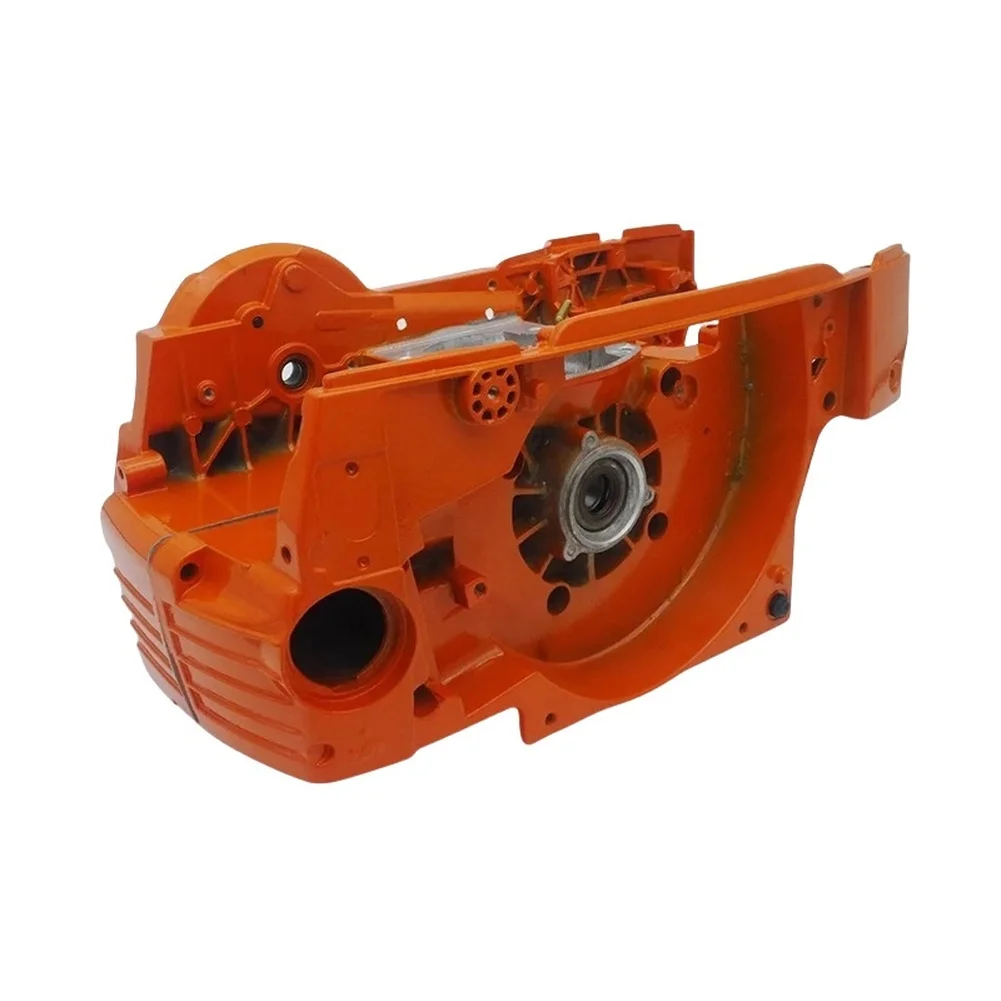 365 372 Chainsaw Crankcase Replacement Orange Metal Crankcase for Professional Grade Fuel Chainsaw Maintenance and Refurbishment
