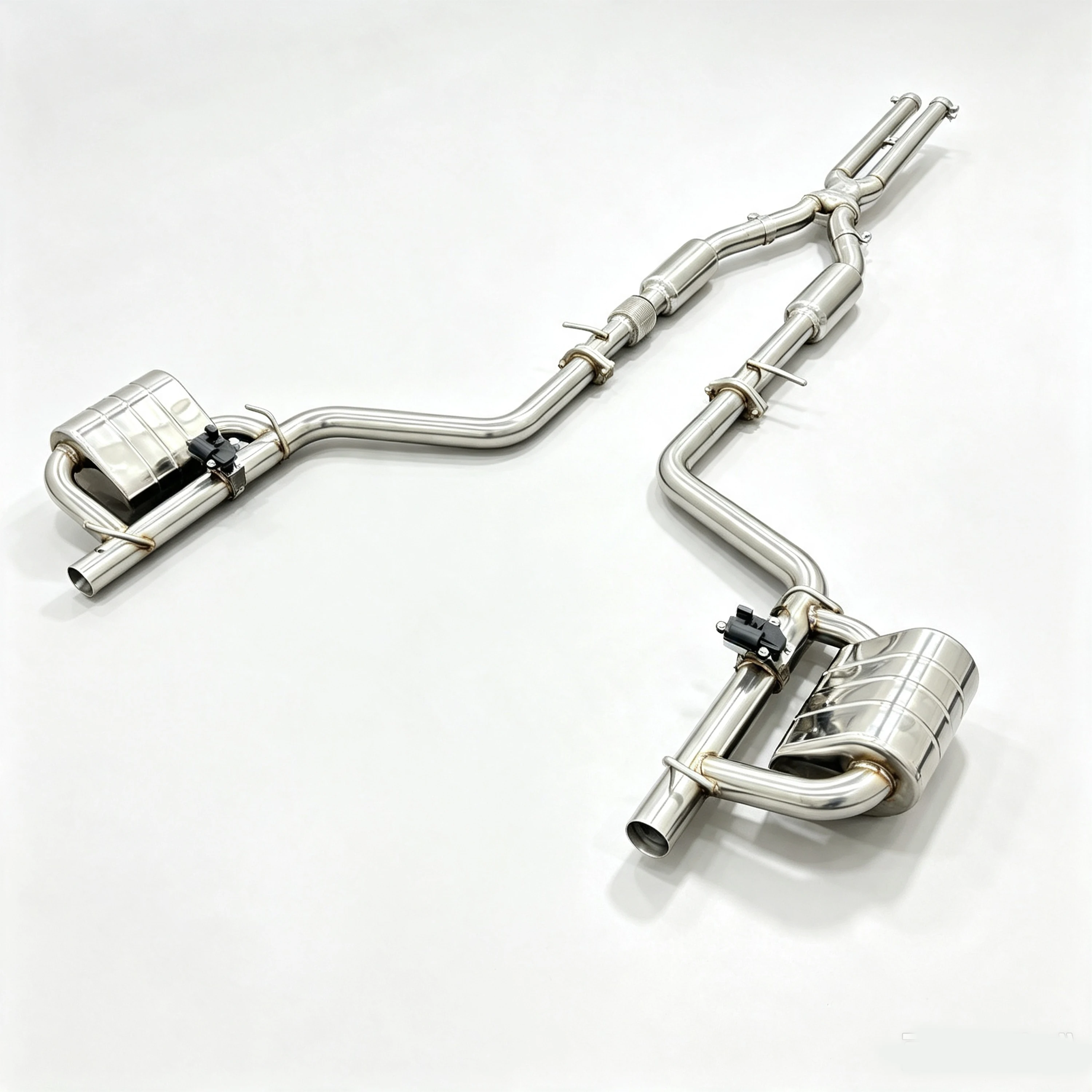 Edelstahl-Catback-Auspuffanlage mit Ventilen und Schalldämpfern für Dodge Challenger 3.6L 6.2L – Detail 9