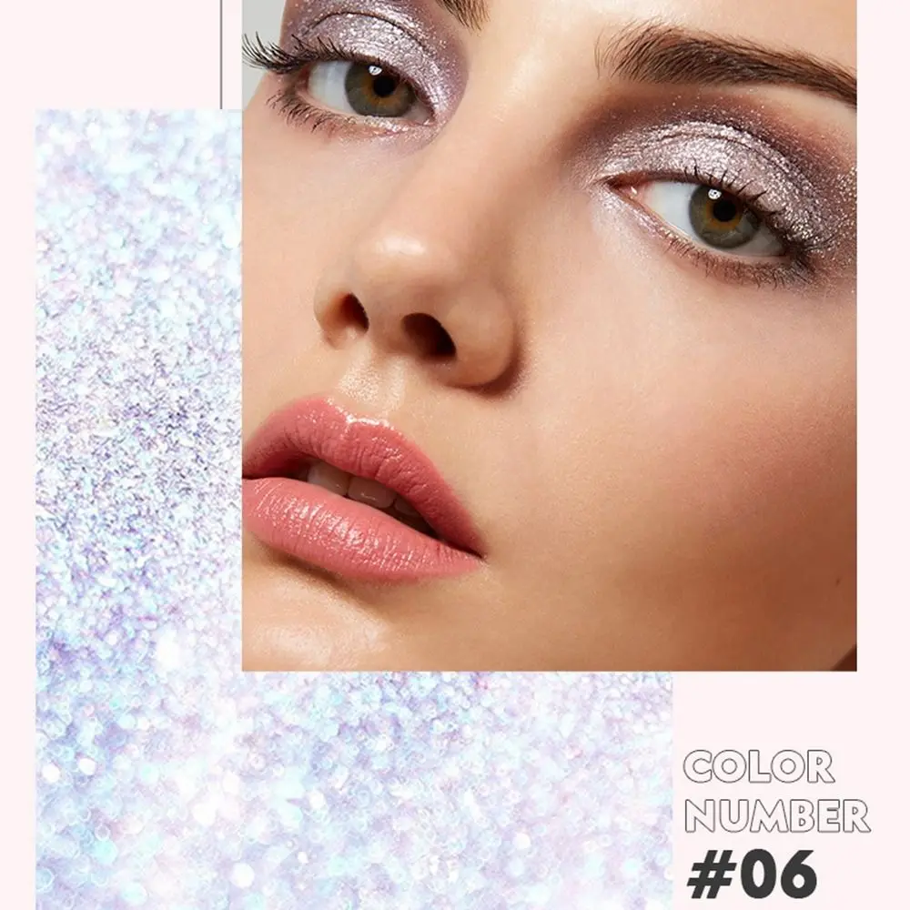 Ombre à barrage liquide surligneur pour femme, outil cosmétique coloré, paillettes pour le corps, imperméable, longue durée, scintillant, fard à barrage scintillant