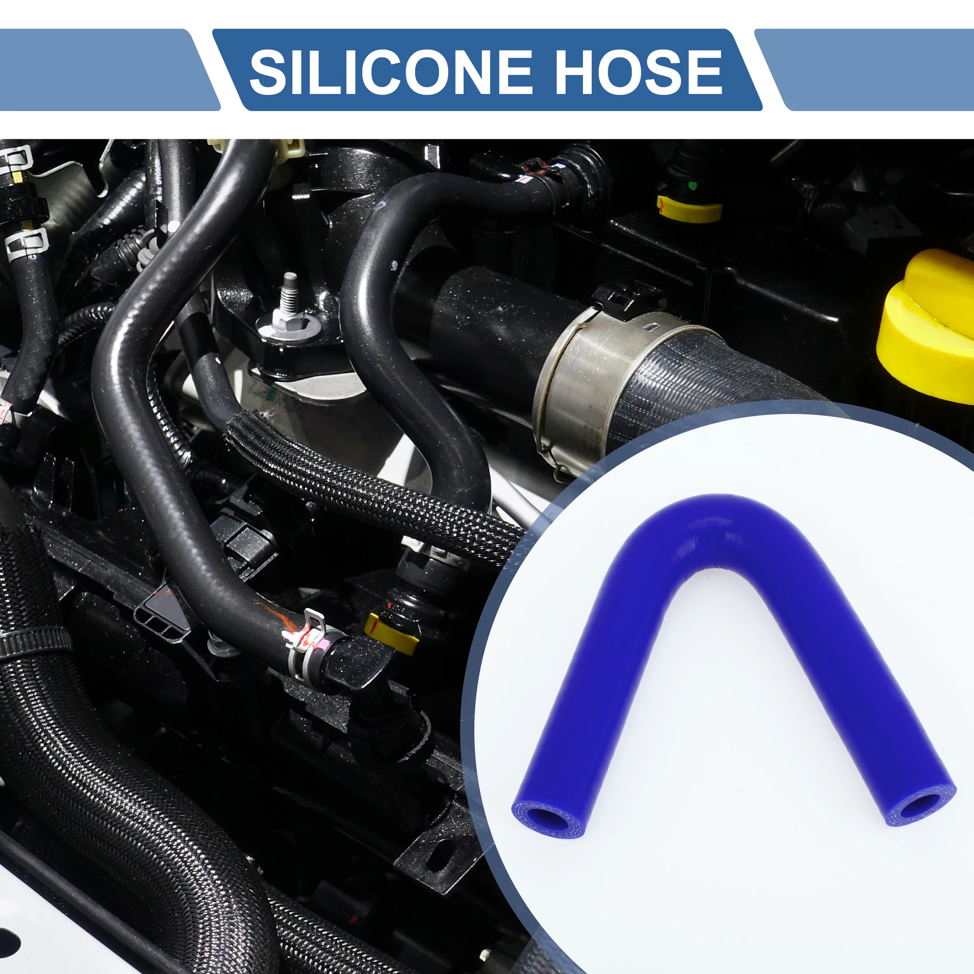 UXCELL 1 Set 13/16/19/22/25/28/30/34/38/41/45/48/51/54/57/60/64/70/76/80mm ID Blue Car Silicone Hose Coolant Hose Universal